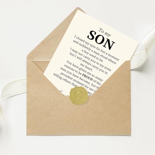 Heartfelt Birthday Card for Son - Model BK-029 with Envelope & Stickers
