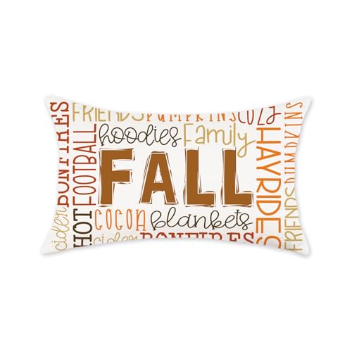 ONWAY Fall Decorative Pillow Cover 12x20 Inch - Orange