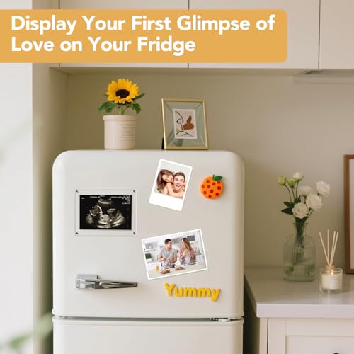 6x8 Magnetic Acrylic Ultrasound Picture Frame - Rectangle Sonogram Keepsake