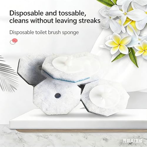 10 Disposable Toilet Brush Refill Heads for Easy Cleaning