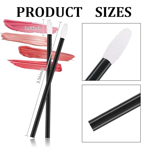 COCIDE 50Pcs Disposable Lip Brushes for Lipstick and Gloss Application