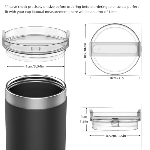 Replacement 40 oz Tumbler Lid for Stanley Quencher - 2 Pack, White
