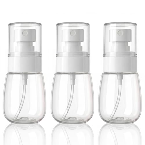 GIVITASOT Fine Mist Travel Spray Bottles 1oz 3-Pack Clear Refillable Containers