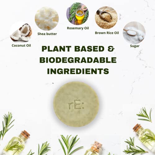 RE: Eco-Friendly Dish Soap Bar with Loofah Holder - Rosemary Scented, 5.1 oz