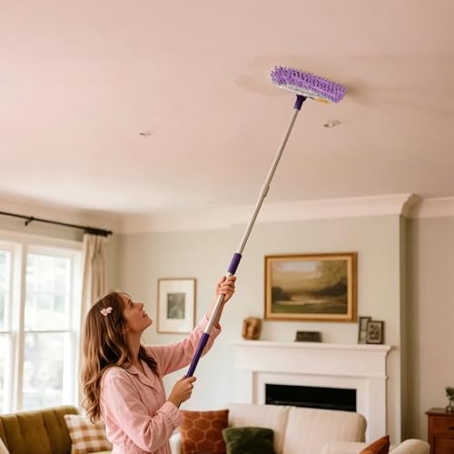 Reusable Microfiber Mop Slippers for Easy Floor Cleaning - Pink