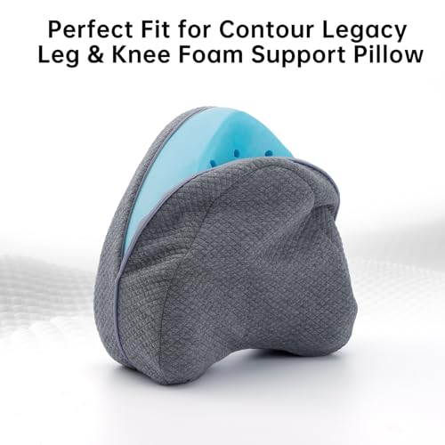 Grey Zip Pillow Cover for Contour Legacy Knee Pillow