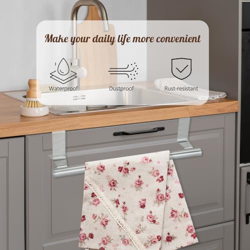 4-Piece Stainless Steel Over-Cabinet Towel Rack Holder (23.5cm)