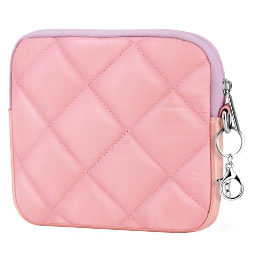 Aatacas Small Quilted Makeup Bag - Puffer Travel Cosmetic Organizer
