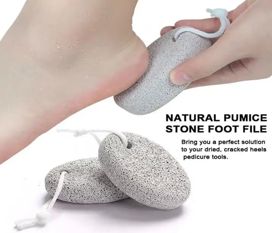 2-Pack Natural Pumice Stone for Feet – Lava Foot File & Callus Remover