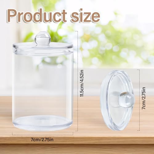 Clear Bathroom Organizer Tins with Lid - 2-Pack Storage Solution