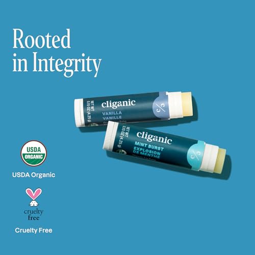 Cliganic Organic Lip Balm 2 pack -Sweet Mint