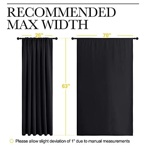 NICETOWN Blackout Curtains - 70" x 63" Thermal Insulated Drapes, 2 Panels
