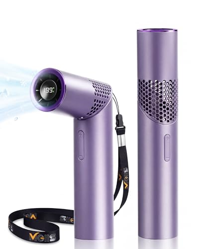 MEIIS Purple High Speed Handheld Fan, 20000RPM, 199 Speeds