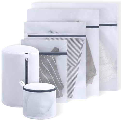 Mesh Laundry Bags for Delicates - 6 Pack with Zipper