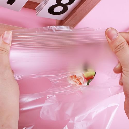 Borsicge 400-Pack Disposable Facial Mask Sheets Clear Plastic DIY Wrap