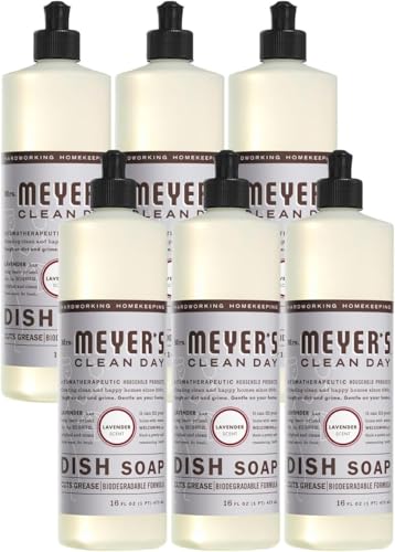 Mrs. Meyer's Lavender Liquid Dish Soap, 16 fl oz - 6 Pack