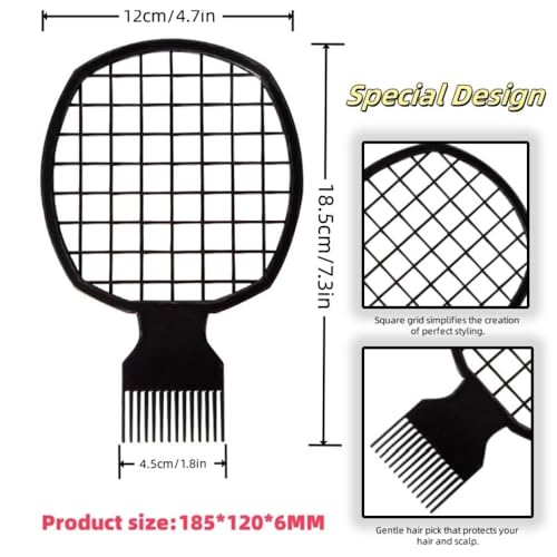 TIKIYOUN 2-in-1 Afro Hair Pick and Twist Comb Set for Curls