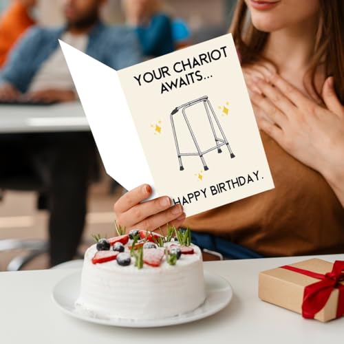 Funny Birthday Card for Men and Women - 5.3x8 Inch, Recycled Cardstock