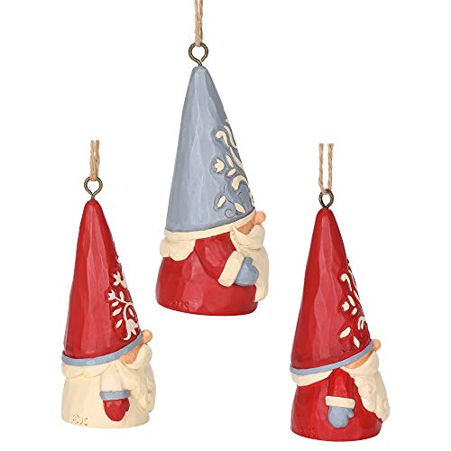 Jim Shore Heartwood Creek Gnome Ornament Set - Nordic Noel Miniature Hanging Decorations