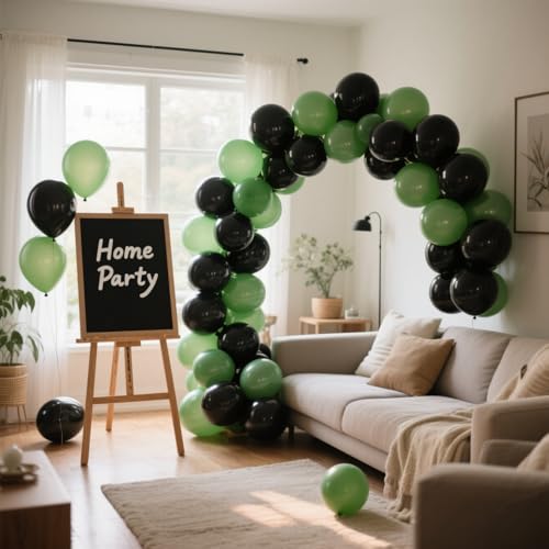 Black Matte Latex Balloons 12 Inch 100 Pack for Party Decor and Arches