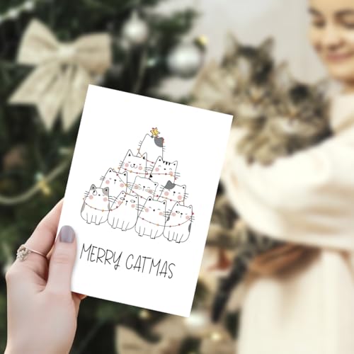 Funny Cat Christmas Card - Humorous Holiday Card for Cat Lovers