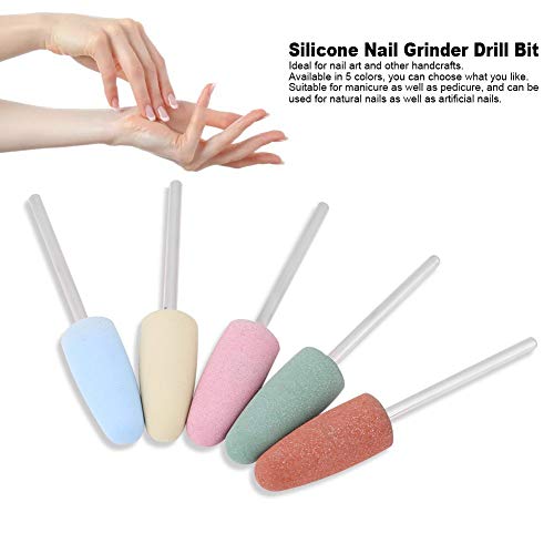 Brrnoo Stainless Steel Nail Drill Bit Set for Manicure and Gel Removal