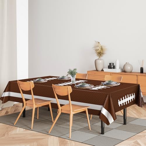 Football Party Decorations - 3 Pack Disposable Tablecloths 54x72in