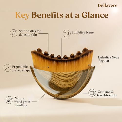 Bellavere Lymphatic Drainage Face Massager & Contour Dry Brush