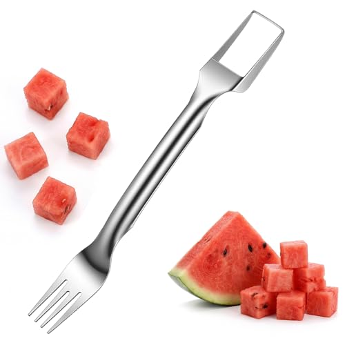 2-in-1 Stainless Steel Watermelon Cutter & Fork Tool