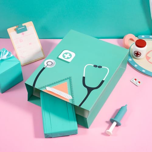 Nurse Graduation Gift Bag with Tissue Paper - 13" Blue Design