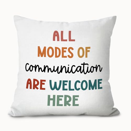 Mental Health Awareness 18x18 Throw Pillow Cover - Classroom White Design