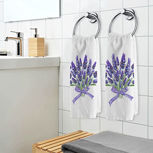 ALAZA Large Yellow Hand Towel, 100% Cotton Soft Absorbent Decorative Towel