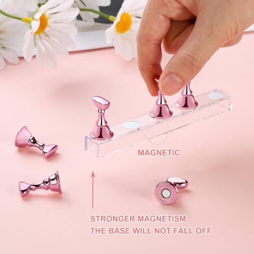 Narsikar Press on Nail Practice Stand Set with Tweezers and Tape