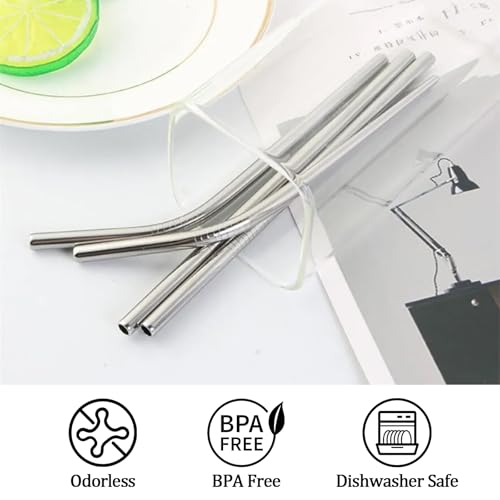 6-Pack Stainless Steel Straws for Stanley 40oz Tumbler, 11.81" Long