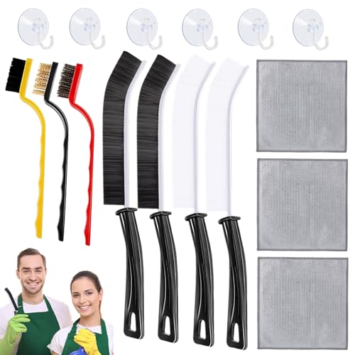 LaGalian 16Pcs Crevice Cleaning Brush Set for Deep Home & Kitchen Gap Cleaning