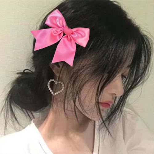 Valentine's Day Heart Hair Bow Clips for Girls and Toddlers 4-Pack
