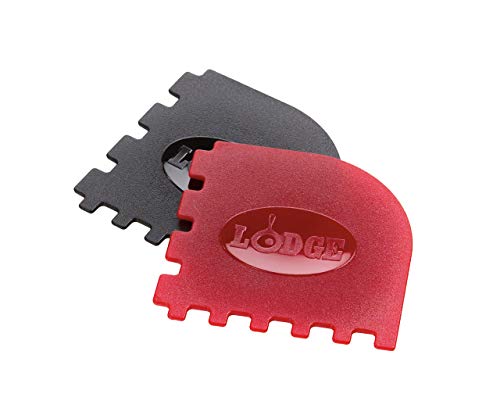 Lodge Grill Pan Scrapers - Durable 2-Pack, Heat Resistant & Dishwasher Safe