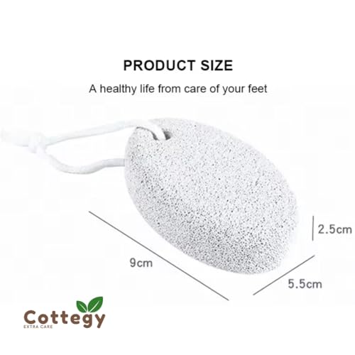 Cottegy Natural Foot Pumice Stone 2-Pack, Callus Remover & Exfoliator