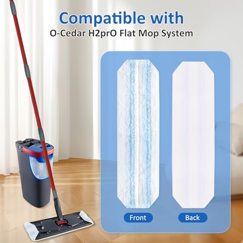 4-Pack Microfiber Mop Replacement Pads for O Ceda H2pro System