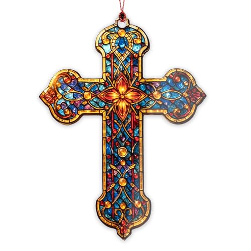 Nativity Cross Christmas Ornament 2026 - Religious Holiday Decor (Cross2)