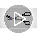 2-Piece Stainless Steel Eyebrow Grooming Scissors with Built-In Comb