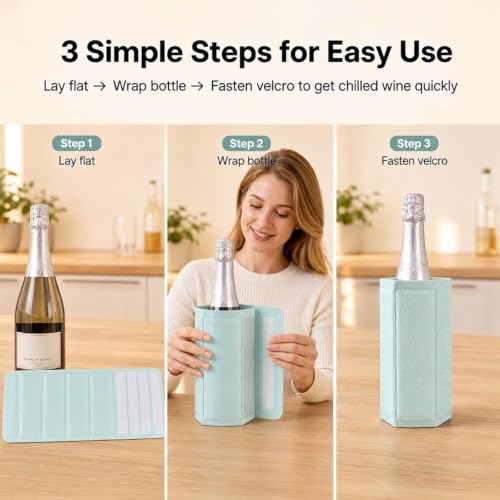 Portable Gel Wine Sleeve – Reusable Chiller for 750ml Bottles