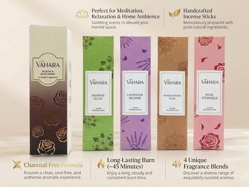 Bloom & Bliss Incense Sticks - Natural Long Burning Aroma for Meditation & Relaxation