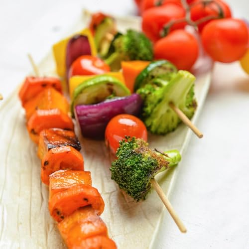 HIC Kitchen Natural Bamboo Skewers for Grilling and Appetizers, 100 Count