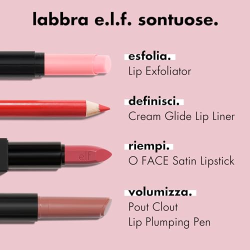 e.l.f. Cream Glide Lip Liner Pencil - Highly Pigmented Semi-Matte Lip Shape