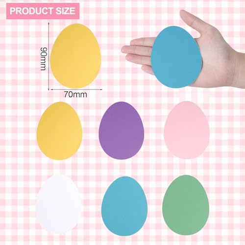 60 Pcs Easter Egg Paper Cutouts for DIY Crafts & Decor