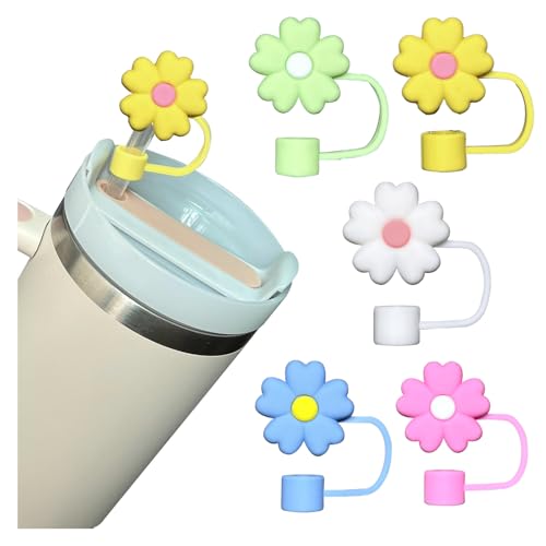 5-Pack Flower Straw Covers for Stanley Cup 10mm Tumbler Accessories