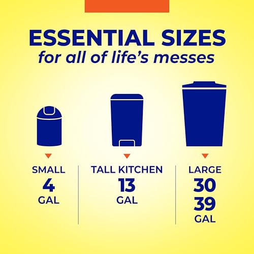 Hefty Essentials 13 Gallon Drawstring Kitchen Trash Bags - 120ct