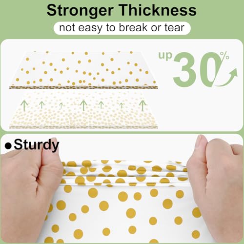 Smiry Disposable Tablecloth 3-Pack, 54x108 Inch Waterproof Plastic Table Cover