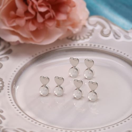 Silicone Earring Lifters for Droopy Ears and Heavy Earrings White Gold